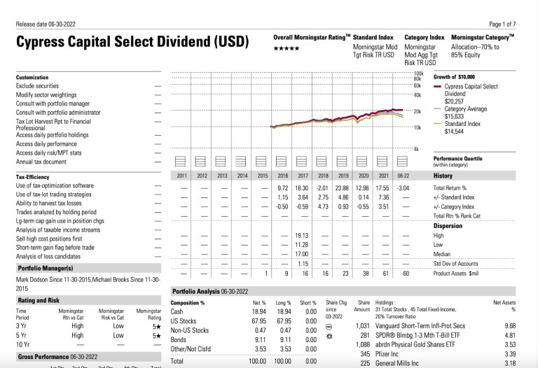 Cypress Dividend Report 2022